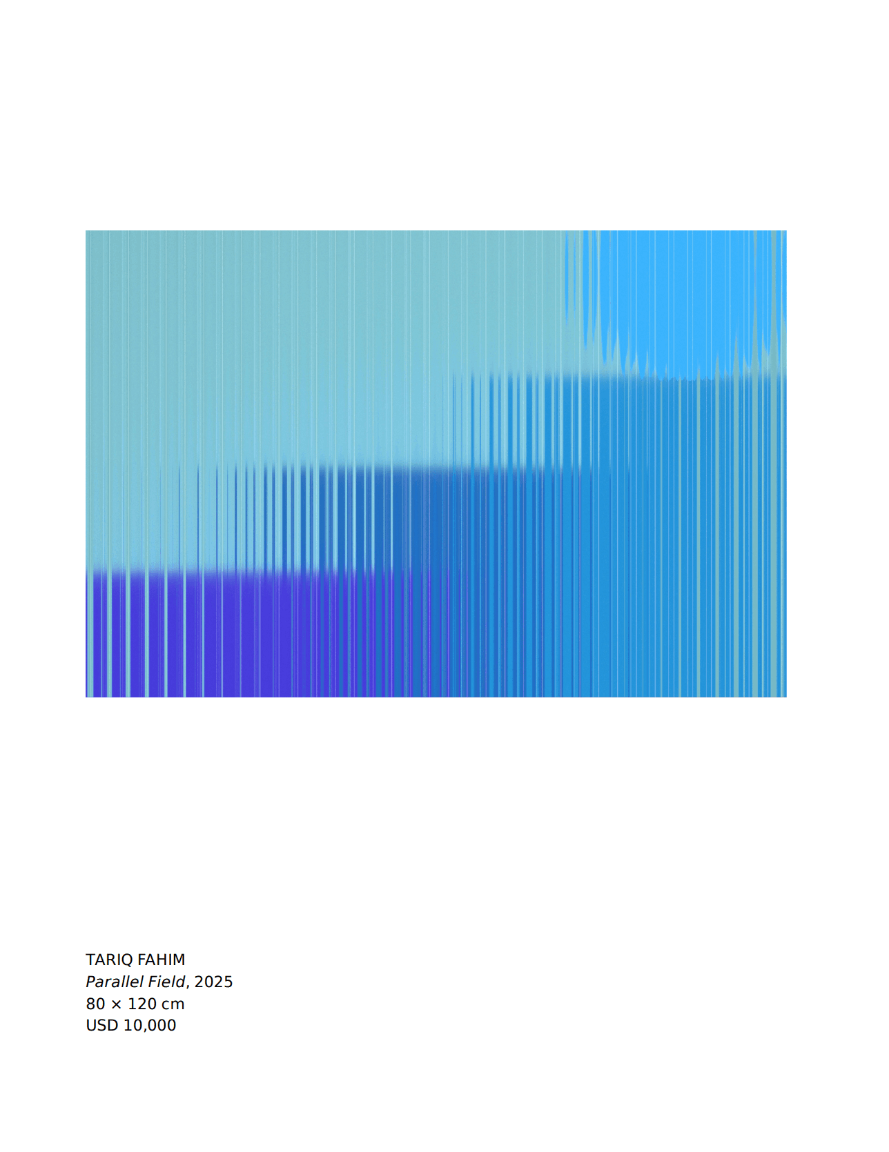 Catalogue page — Tariq Fahim, Parallel Field, 2025