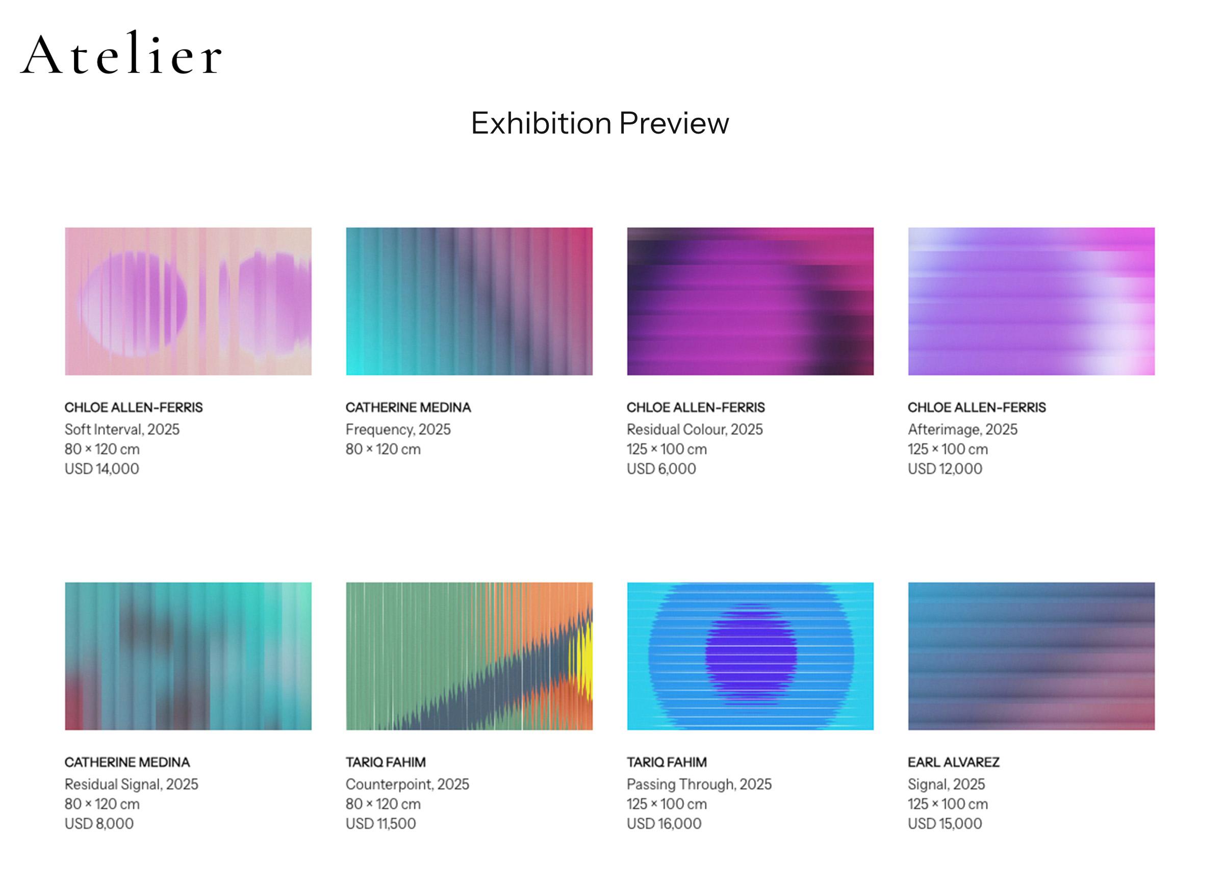 Atelier exhibition preview — private viewing room as the collector sees it